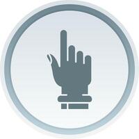 Hand click Solid button Icon vector
