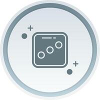 Dice three Solid button Icon vector