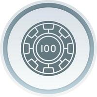 Chip Solid button Icon vector