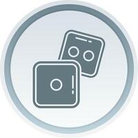 Dice Solid button Icon vector