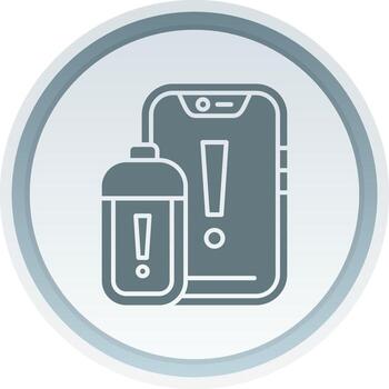 Battery Solid button Icon vector
