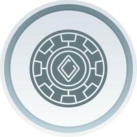 Chip Solid button Icon vector