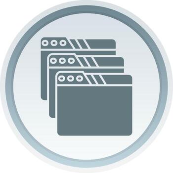 Windoes Solid button Icon vector