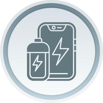 Battery Solid button Icon vector