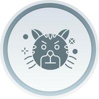 Angry Solid button Icon vector