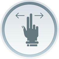 Two Fingers Horizontal Scroll Solid button Icon vector