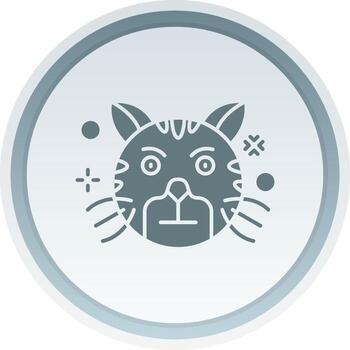 Embarrassed Solid button Icon vector