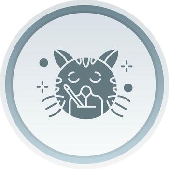 Sick Solid button Icon vector