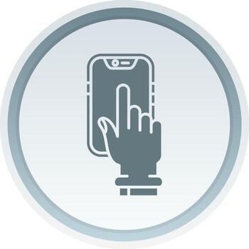 toque dispositivo sólido botón icono vector