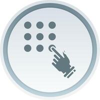 Password Lock Solid button Icon vector