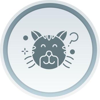 Thinking Solid button Icon vector