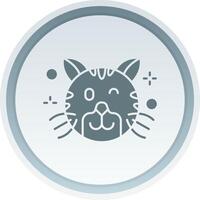 Wink Solid button Icon vector