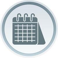 Calender Solid button Icon vector