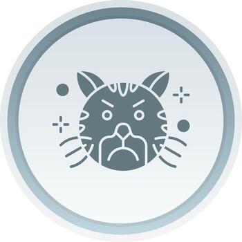 Angry Solid button Icon vector