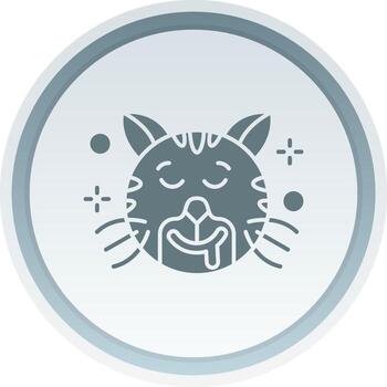 Drooling Solid button Icon vector