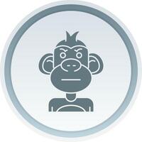 Angry Solid button Icon vector