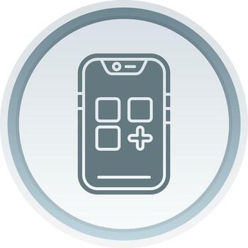App Solid button Icon vector