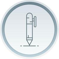 Pen Solid button Icon vector