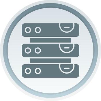 Database Solid button Icon vector