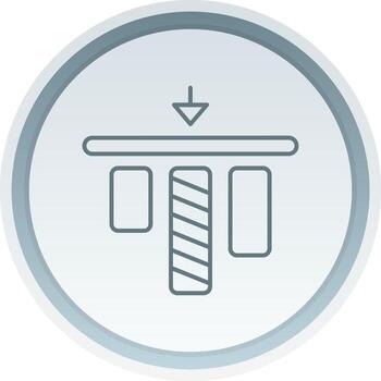 Top alignment Solid button Icon vector
