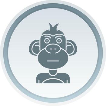 Embarrassed Solid button Icon vector
