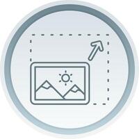 Resize Solid button Icon vector