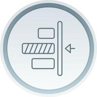 Right alignment Solid button Icon vector