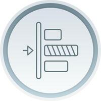 Left alignment Solid button Icon vector
