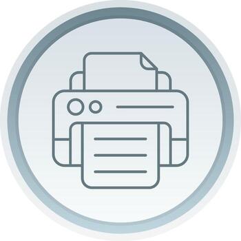 Print Solid button Icon vector