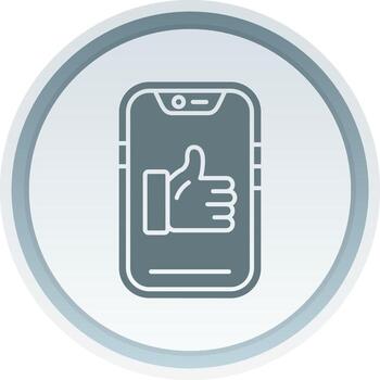 Like Solid button Icon vector