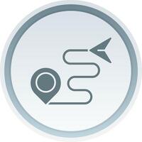 Route Solid button Icon vector