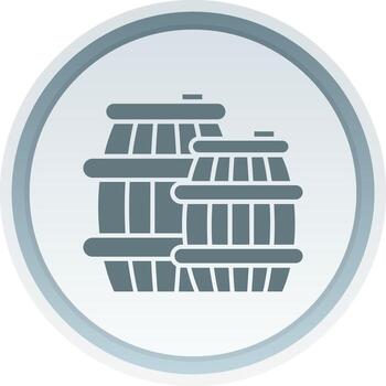 Barrel Solid button Icon vector