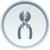 Scissors Solid button Icon vector