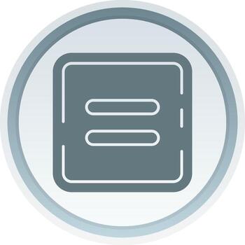 Equal Solid button Icon vector