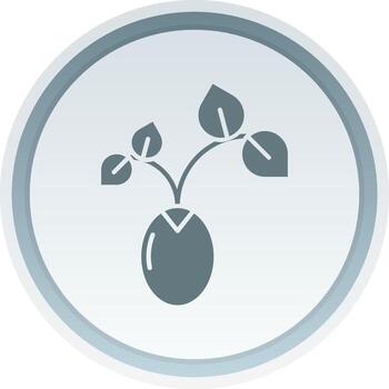 Sprout Solid button Icon vector