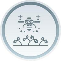 Drone Solid button Icon vector