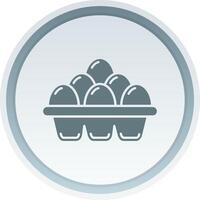 Eggs Solid button Icon vector