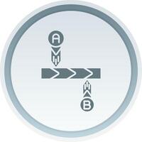 Timeline Solid button Icon vector