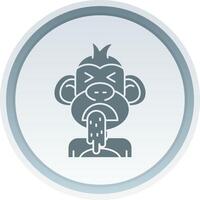 Vomit Solid button Icon vector