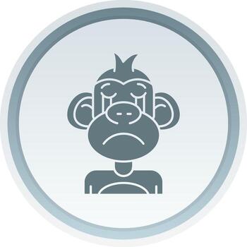Cry Solid button Icon vector