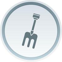 Fork Solid button Icon vector