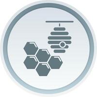 Honeycomb Solid button Icon vector