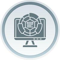 Computer Solid button Icon vector