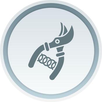 Pruners Solid button Icon vector