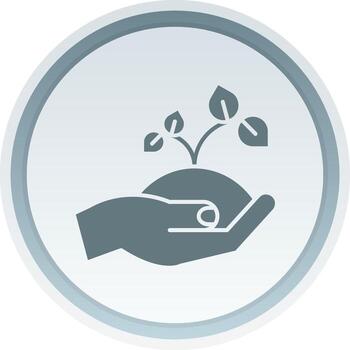 Sprout Solid button Icon vector