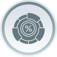 Ratio Solid button Icon vector