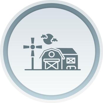 Barn Solid button Icon vector