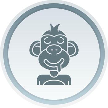 Drooling Solid button Icon vector