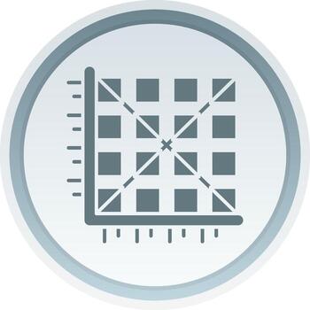 matriz sólido botón icono vector