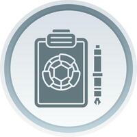 Report Solid button Icon vector